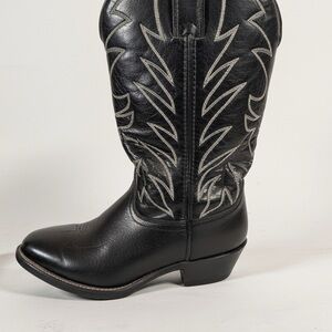 Durango black Cowboy Boots with white Accents
